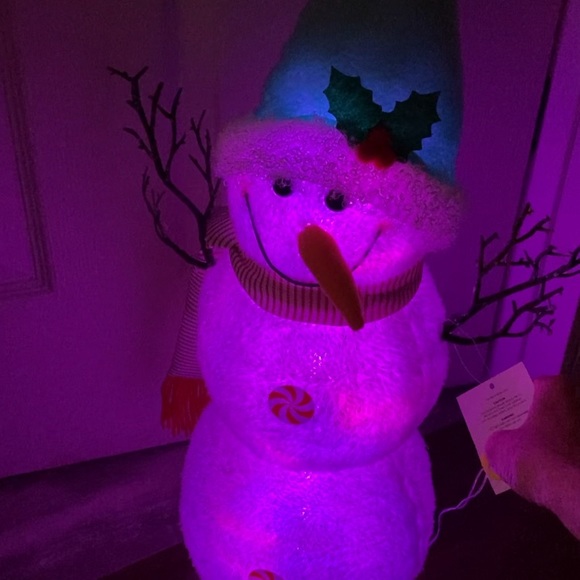 NWT 24" LED Light Changing Snowman Standing Figure - Picture 6 of 9
